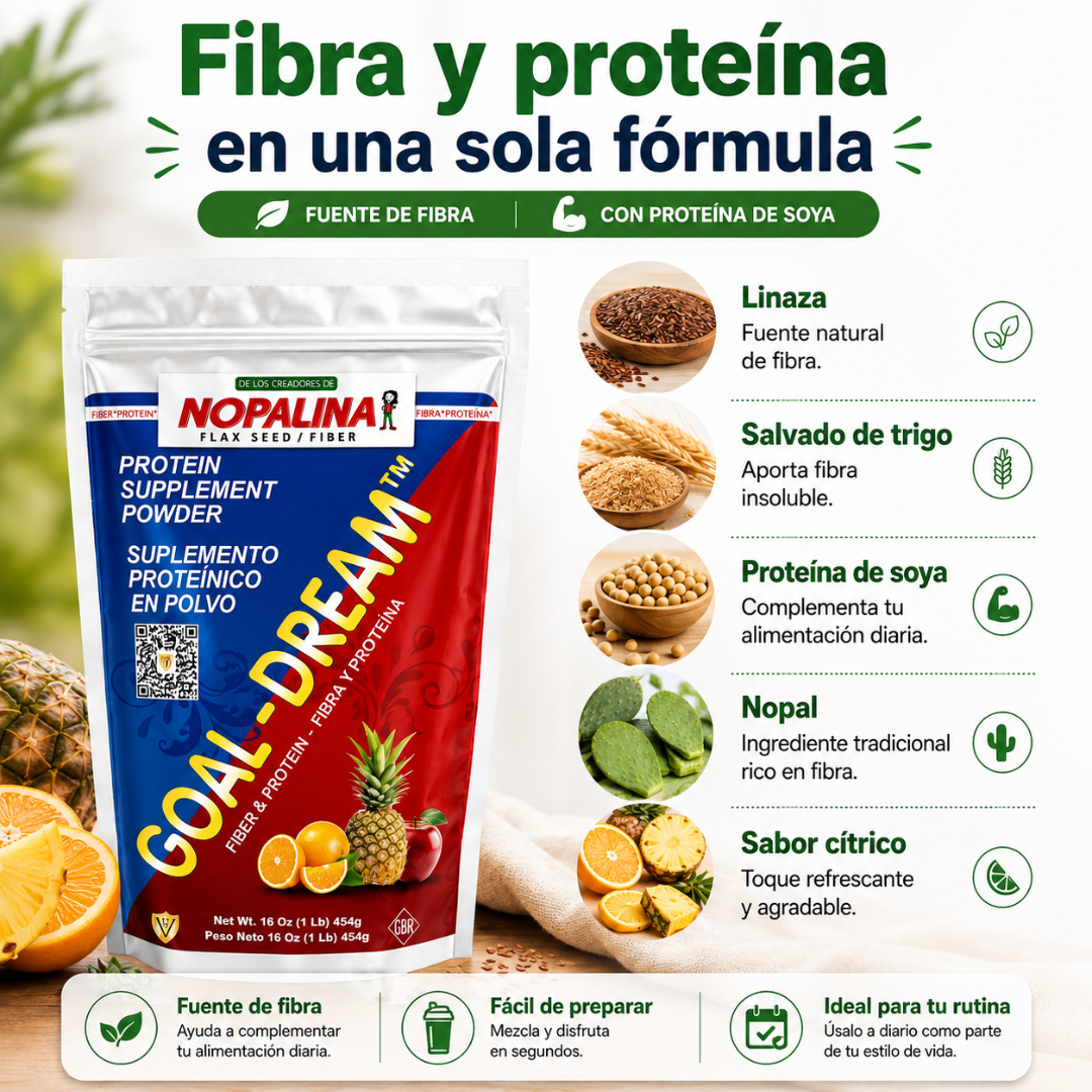 Goal Dream™ – Fibra y proteína en polvo (454 g)