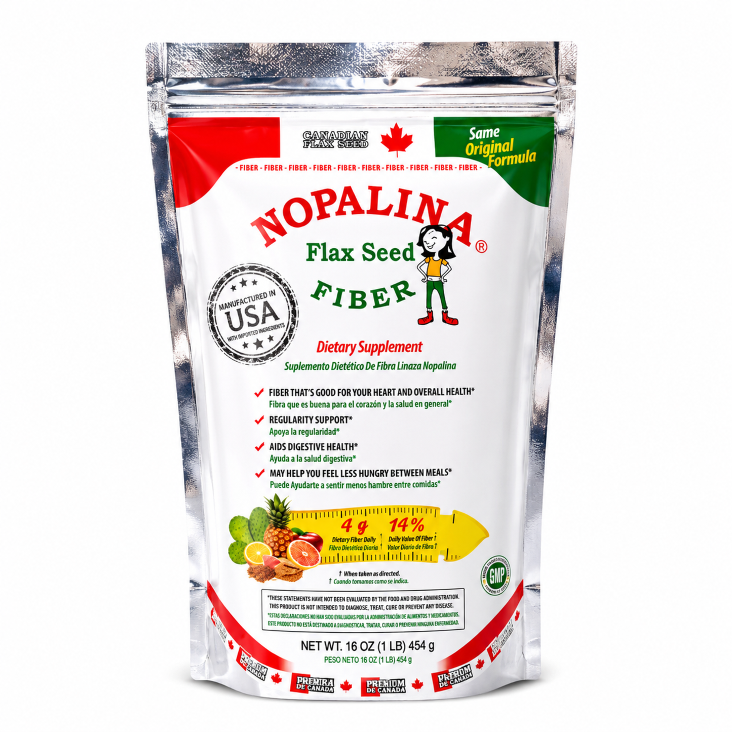 Nopalina® Flax Seed Fiber – Fibra natural (454 g)