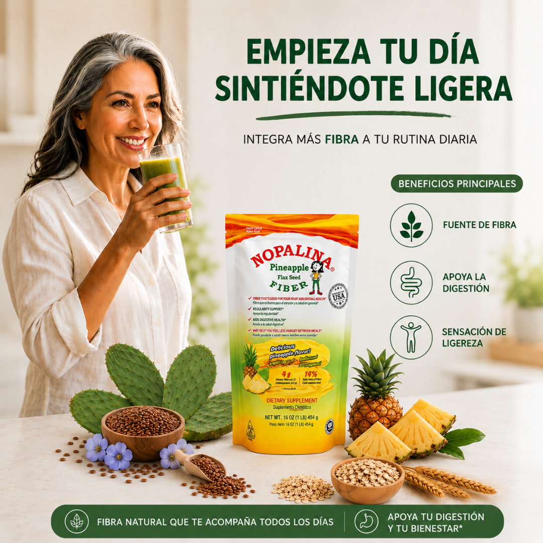 Nopalina® Pineapple – Fibra natural sabor piña (454 g)