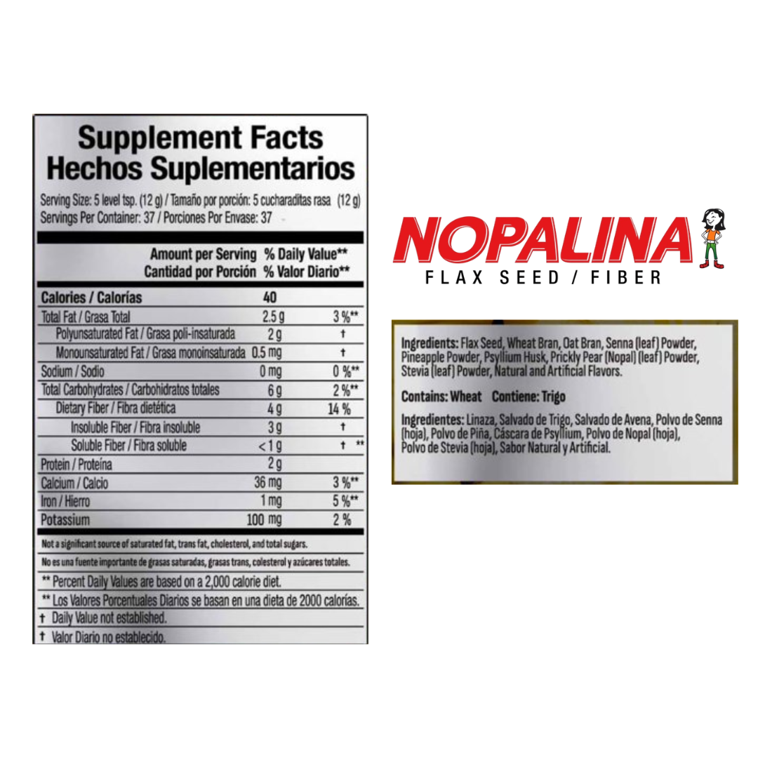 Nopalina® Pineapple – Fibra natural sabor piña (454 g)