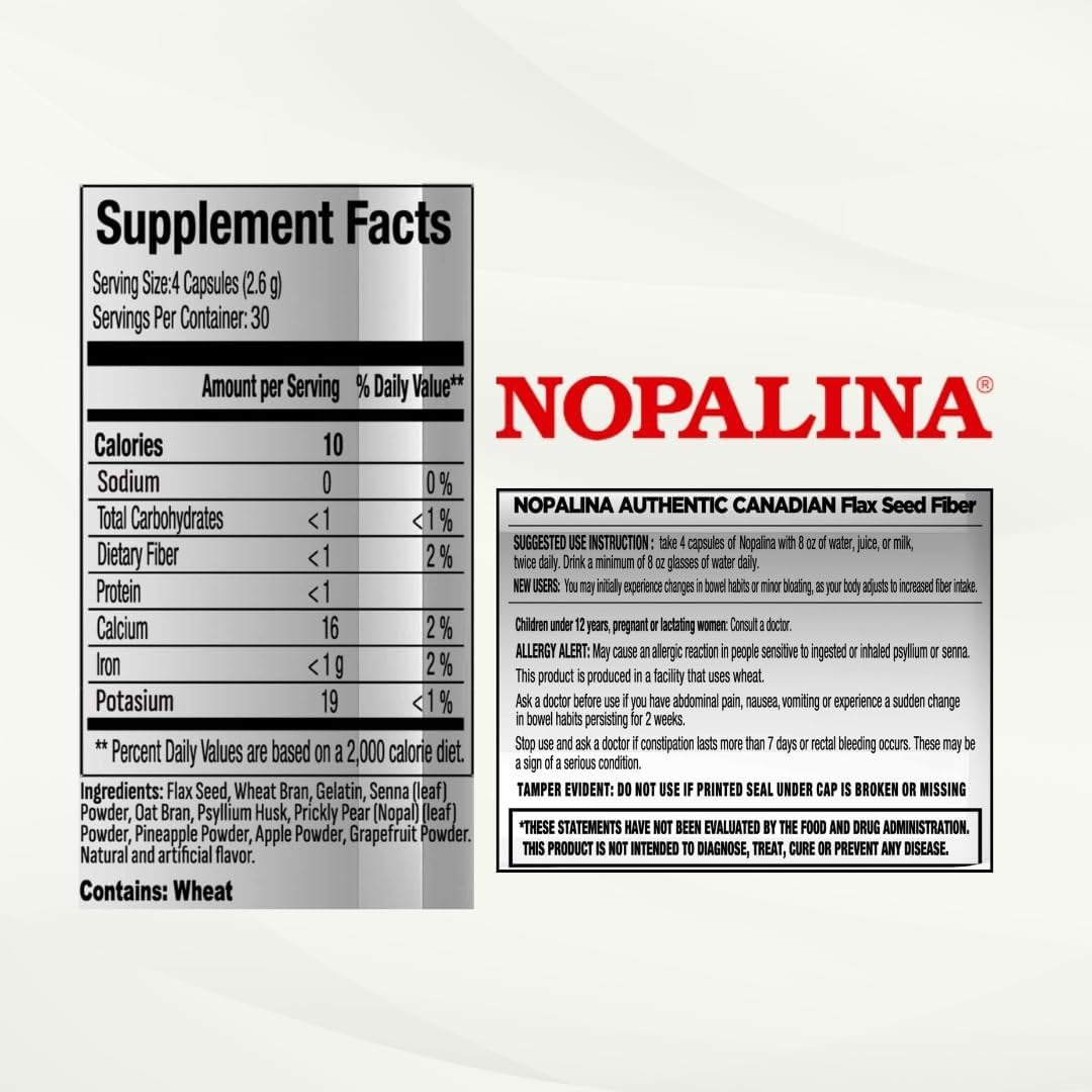 Tabla nutricional Nopalina Pineapple